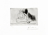 Couple au bored d L'eau - Signed Picasso Print - John Szoke