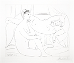 Deux Femmes se reposant - Signed Picasso Print - John Szoke