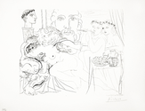 Autoportrait Trois Formes- Signed Picasso Etching - John Szoke