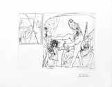 Minotaure aveugle guidé - Signed Picasso Print - John Szoke