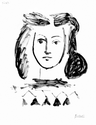 Buste de jeune fille - Picasso Signed Lithograph - John Szoke