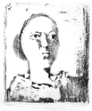 Tête de femme de trois-quarts - Original Picasso Lithograph - John Szoke