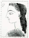 Jacqueline au Mouchoir noir (873) - Picasso Signed Lithograph - John Szoke