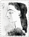 Jacqueline au Mouchoir noir (874) - Picasso Signed Lithograph - John Szoke