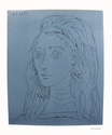 Portrait de Jacqueline - Signed Picasso Linocut - John Szoke