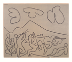 Bacchanale - Picasso Linocut - John Szoke