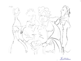 Portrait de Famille V (Quatre Personnages) - Picasso Signed Lithograph - John Szoke