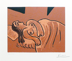 Dormeuse - Signed Picasso Linocut - John Szoke