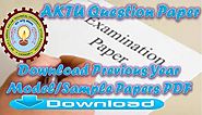 AKTU Question Paper| Download Previous Year Model/Sample Papers PDF
