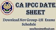 CA IPCC Date Sheet 2017–18| Latest IPCC Exam Online Calendar PDF