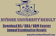 Mysore University Result 2017-18| UG / PG Semester Mysore University Report Card