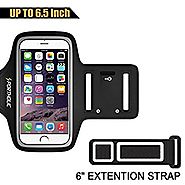 PORTHOLIC Sports Armband for iPhone 7 Plus 6s Plus 6 Plus, Galaxy S8 Plus, LG G5 Note 3/4/5 with case (fits with larg...