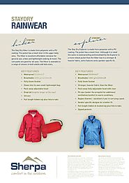 Sherpa Outdoor Clothing Staydry Rainwear