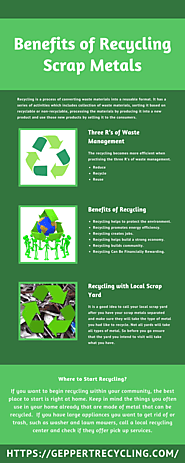 Benefits of Recycling Scrap Metals