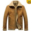 London Mens Fur Lined Leather Bomber Jacket CW856139