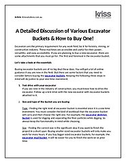 Features and Types of Excavator Buckets