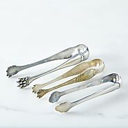 Vintage French Silver-Plated Ice Tongs