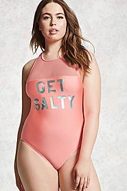 Plus Size One-Piece Swimsuit $22.90 @ Forever 21