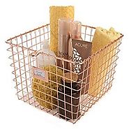 Wire Storage Basket Copper