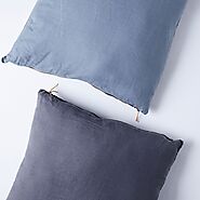 Color-Blocked Linen Floor Pillow