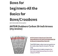 Need great Lightweight 30" Carbon Arrows?