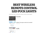 BEST WIRELESS REMOTE CONTROL LED PUCK LIGHTS