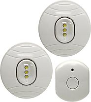 GE Wireless Remote Control LED Puck Lights, 3 LED, White, 2-Pack, 17494