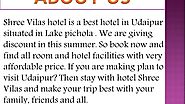 Hotel lake view resort Udaipur