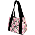 Fit & Fresh Venice Insulated Designer Lunch Bag with Ice Pack, Pink/Black