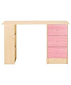 Malibu 3 Drawer Desk - Pink.