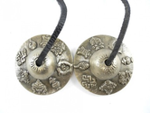 SMALL AUSPICIOUS SYMBOL Tibet GONG TINGSHA CYMBALS #T43