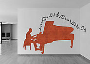 Pianist Fabric Wall Decoration
