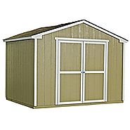 Handy Home Products Cumberland Wooden Storage Shed with Floor, 10 by 8-Feet