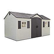 Lifetime 6446 Outdoor Storage Shed with Shutters, Windows, and Skylights, 8 by 15 Feet