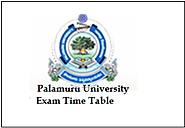 Palamuru University Time Table 2017 - Regular/Supply Exam Date Sheets