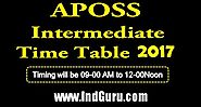 Check APOSS Intermediate Time Table 2017–18 | Class 12th Exam Date Sheet PDF Online