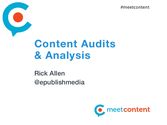 Content Audits and Analysis