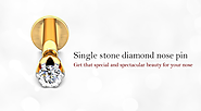 Single Diamond Nose Stud – Yellow & White Gold Nose Pin Designs