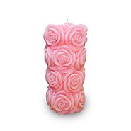 Rose Pillar Candle