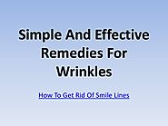How to get rid of smile lines