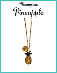 Custom Monogram Pineapple Necklaces