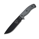 ESEE-6 Plain Black Blade With Grey Removable Lined Micarta Handles 1095 Carbon Steel 57-Rc