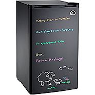 Igloo FR326M-D-BLACK Erase Board Refrigerator with Neon Markers, 3.2 cu. ft., Black