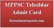 MPPSC Tehsildar Admit Card