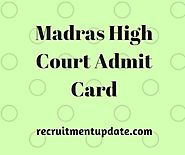 Madras High Court Admit Card