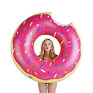 BigMouth Inc Gigantic Donut Pool Float, Strawberry Frosted with Sprinkles