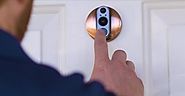 Peephole security camera and video doorbell