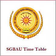 SGBAU Time Table 2017 - Amravati University Date Sheet