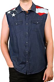 Cody James Men's Union American Flag Denim Shirt $29.99 @ Country Outfitter