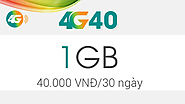 4G40 Viettel - Gói cước 4G giới hạn dung lượng 1GB giá 40.000đ/tháng
